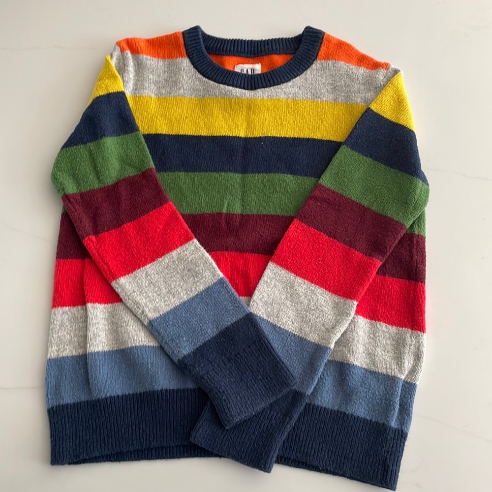 Gap Kids Crew Neck Sweater Multi Stripe